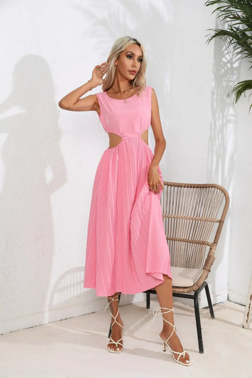 'Veda' Cutout Ruched Maxi Dress - Celes Fashion